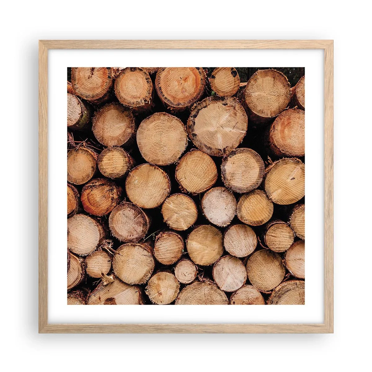 Poster in einem Rahmen aus heller Eiche - Ein neuer Anfang - 50x50 cm