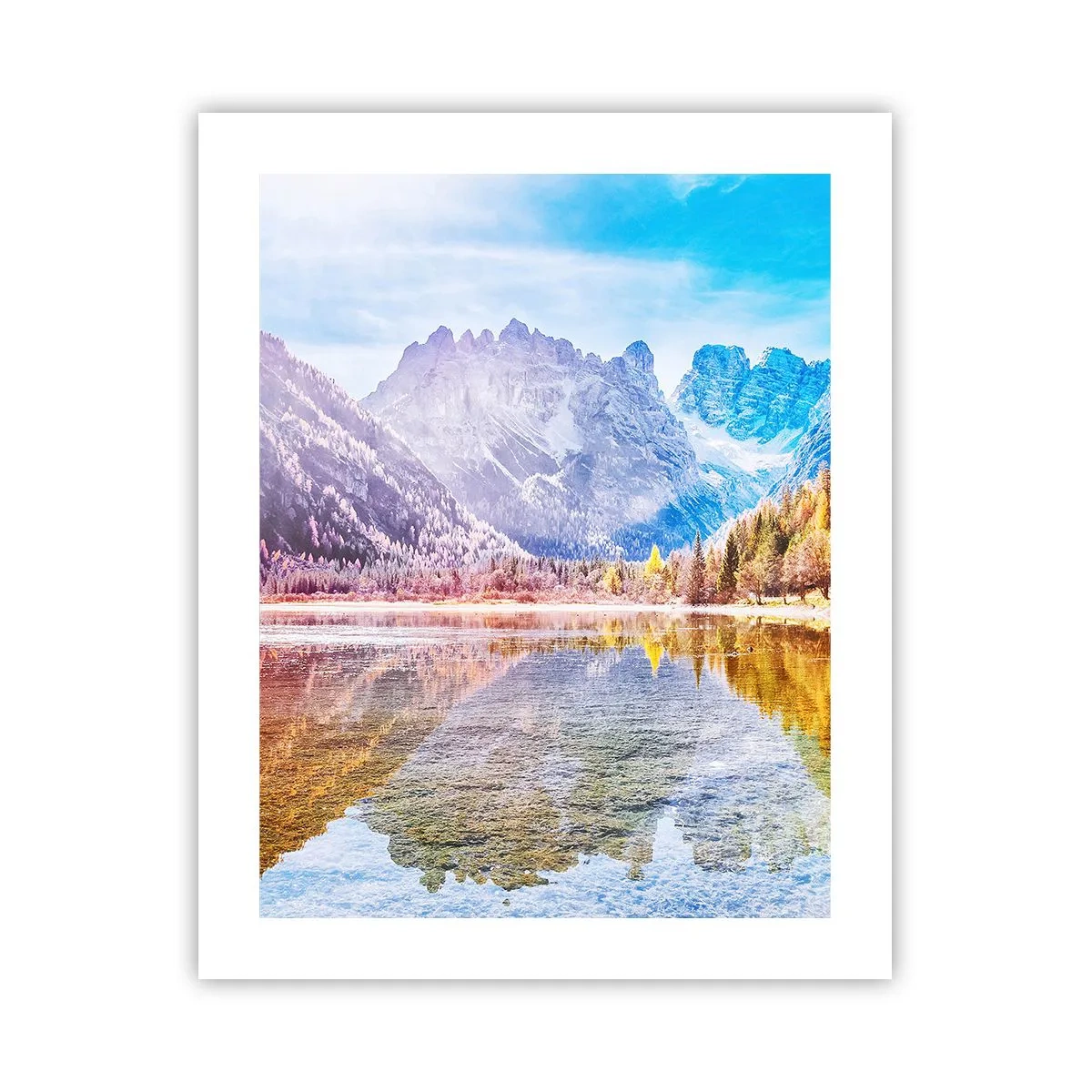 Poster - Und in den Bergen ist es schon Herbst - 40x50 cm