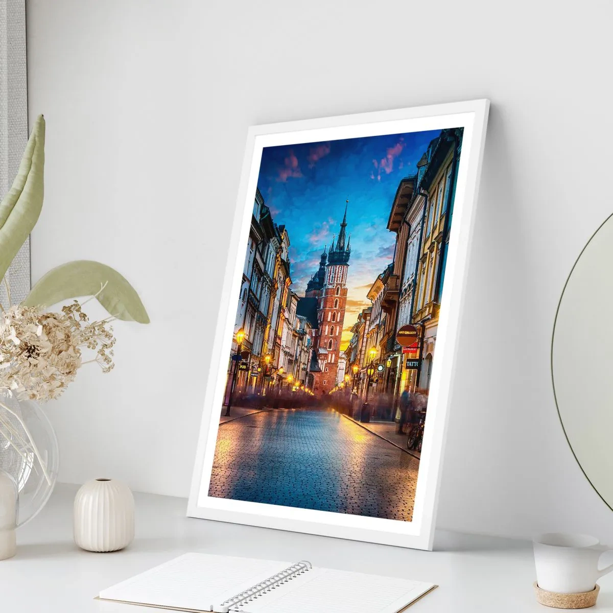 Poster in einem weißen Rahmen - Krakauer Charme - 50x70 cm