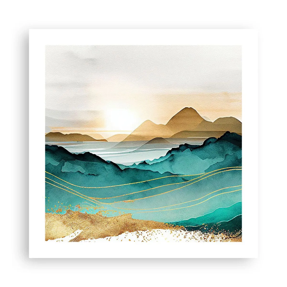 Poster - Am Rande der Abstraktion – Landschaft - 50x50 cm