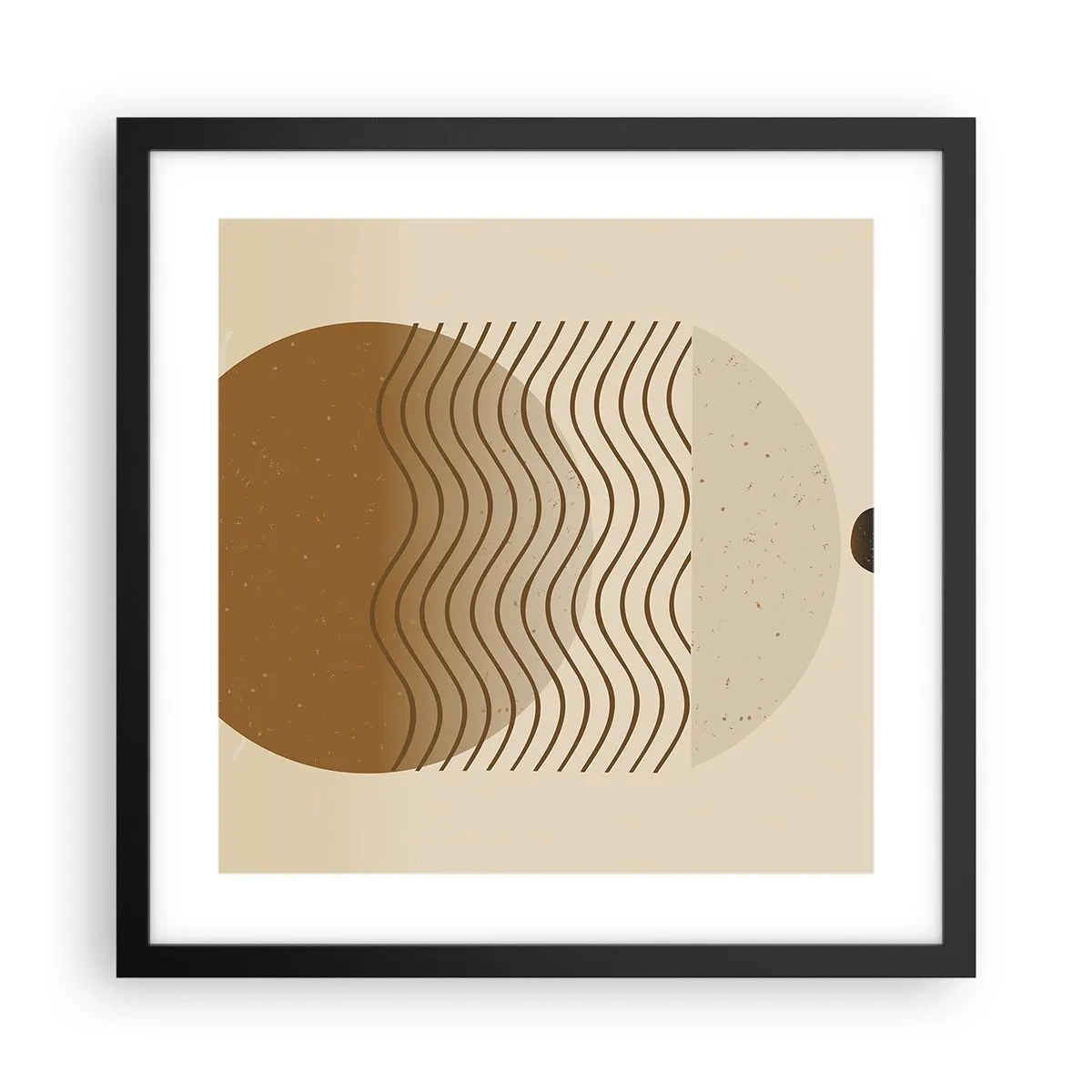 Poster in einem schwarzem Rahmen - Zur Entstehung geometrischer Figuren - 40x40 cm
