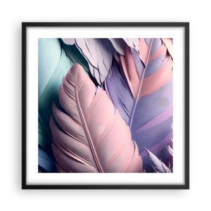 Poster in einem schwarzem Rahmen - Vogel-Chic - 50x50 cm