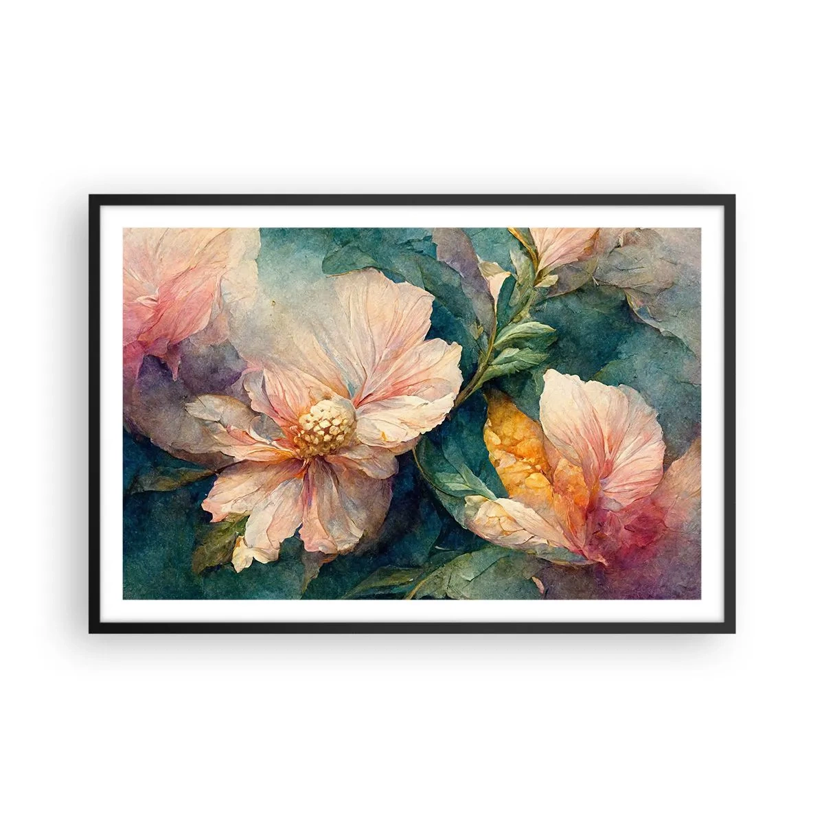 Poster in einem schwarzem Rahmen - Pure Subtilität - 91x61 cm