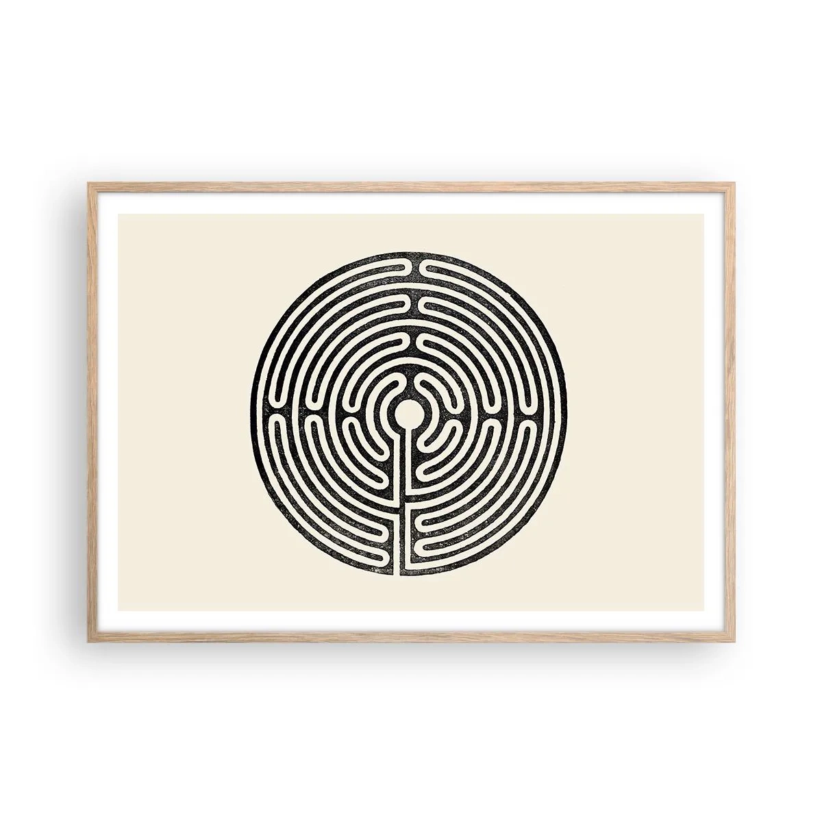 Poster in einem Rahmen aus heller Eiche - Geheimnisvolle Ordnung - 100x70 cm