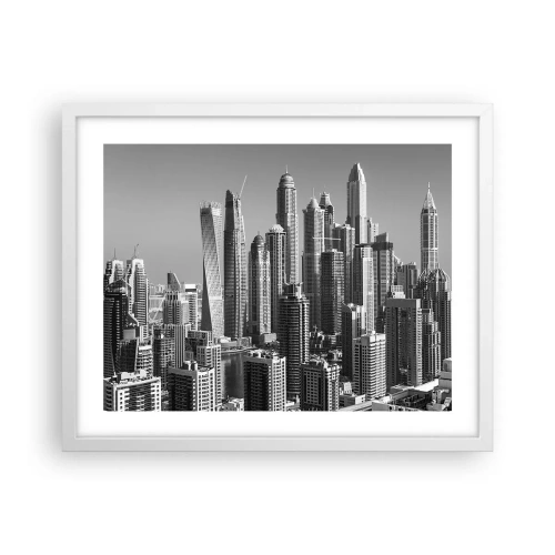 Poster in einem weißen Rahmen - Stadt in der Wüste - 50x40 cm