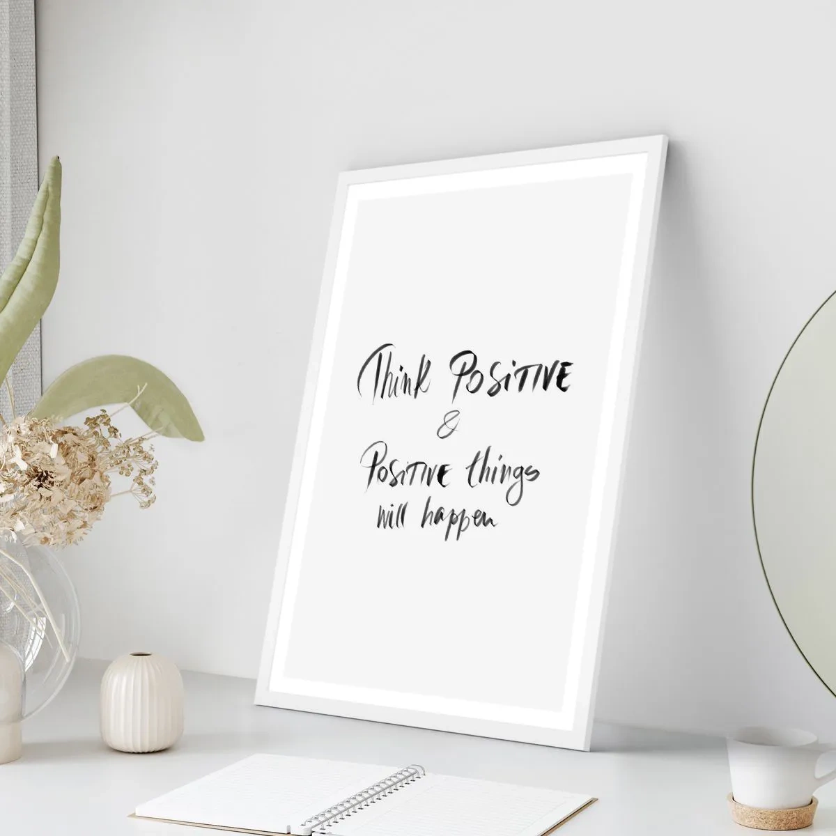 Poster in einem weißen Rahmen - Wie soll man leben? - 61x91 cm