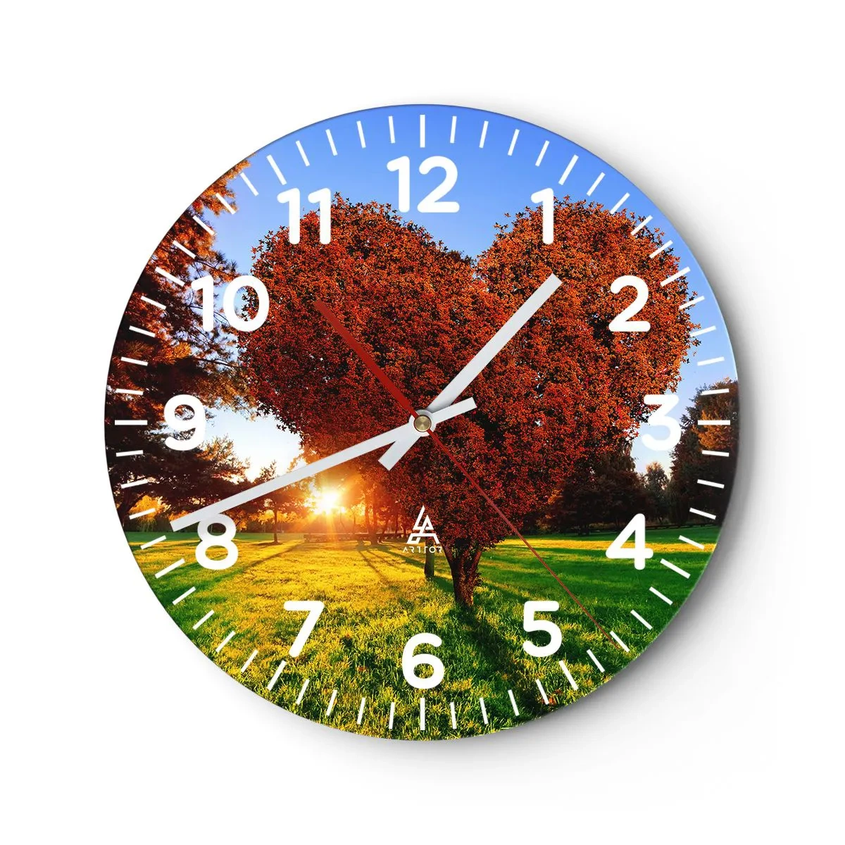 Wanduhr - Glasuhr - Und wie man den Herbst nicht liebt - 30x30 cm