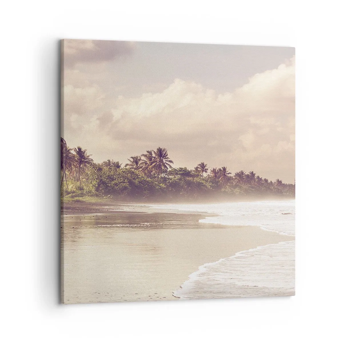 Bild auf Leinwand - Leinwandbild - Die Liebkosung der Wellen - 50x50 cm