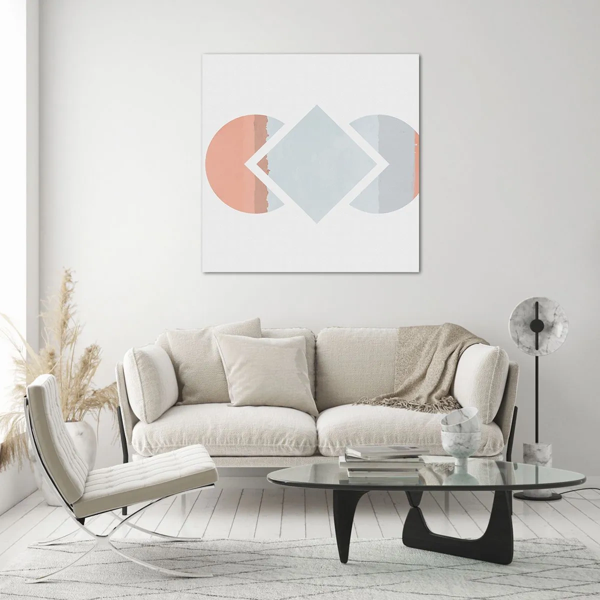 Glasbild - Bild auf glas - Die Situation ist klar - 70x70 cm