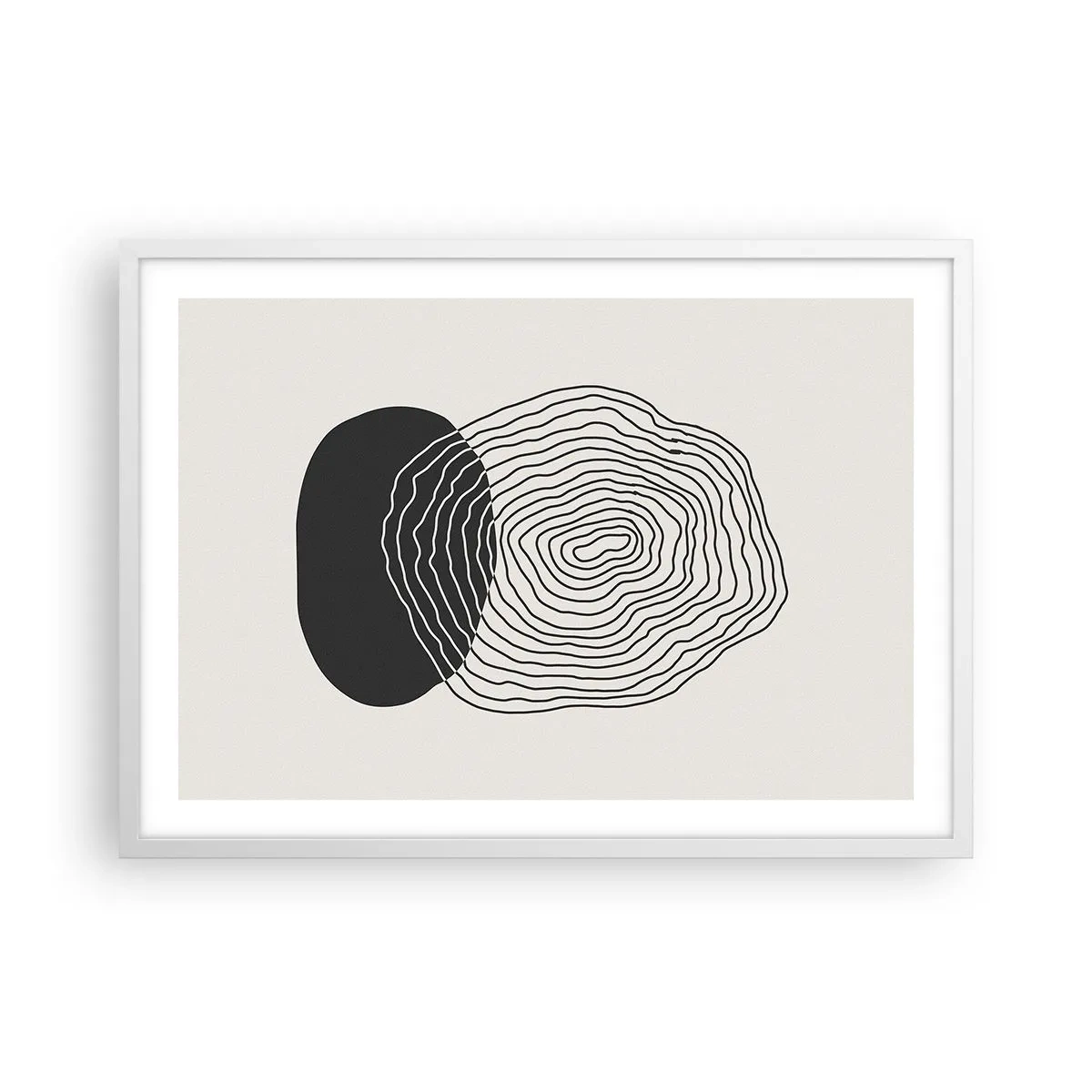 Poster in einem weißen Rahmen - Dauer und Schwingung - 70x50 cm