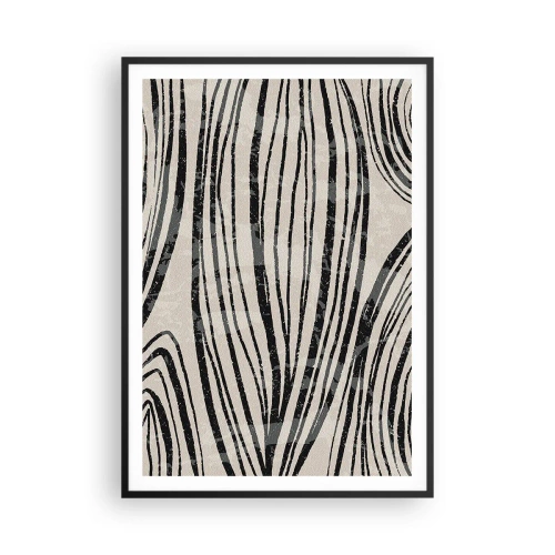 Poster in einem schwarzem Rahmen - Linienpool - 70x100 cm