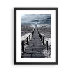 Poster in einem schwarzem Rahmen - Direkt ans Ufer - 30x40 cm