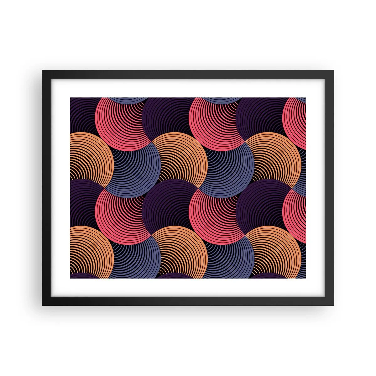 Poster in einem schwarzem Rahmen - Im kreisenden Rhythmus - 50x40 cm