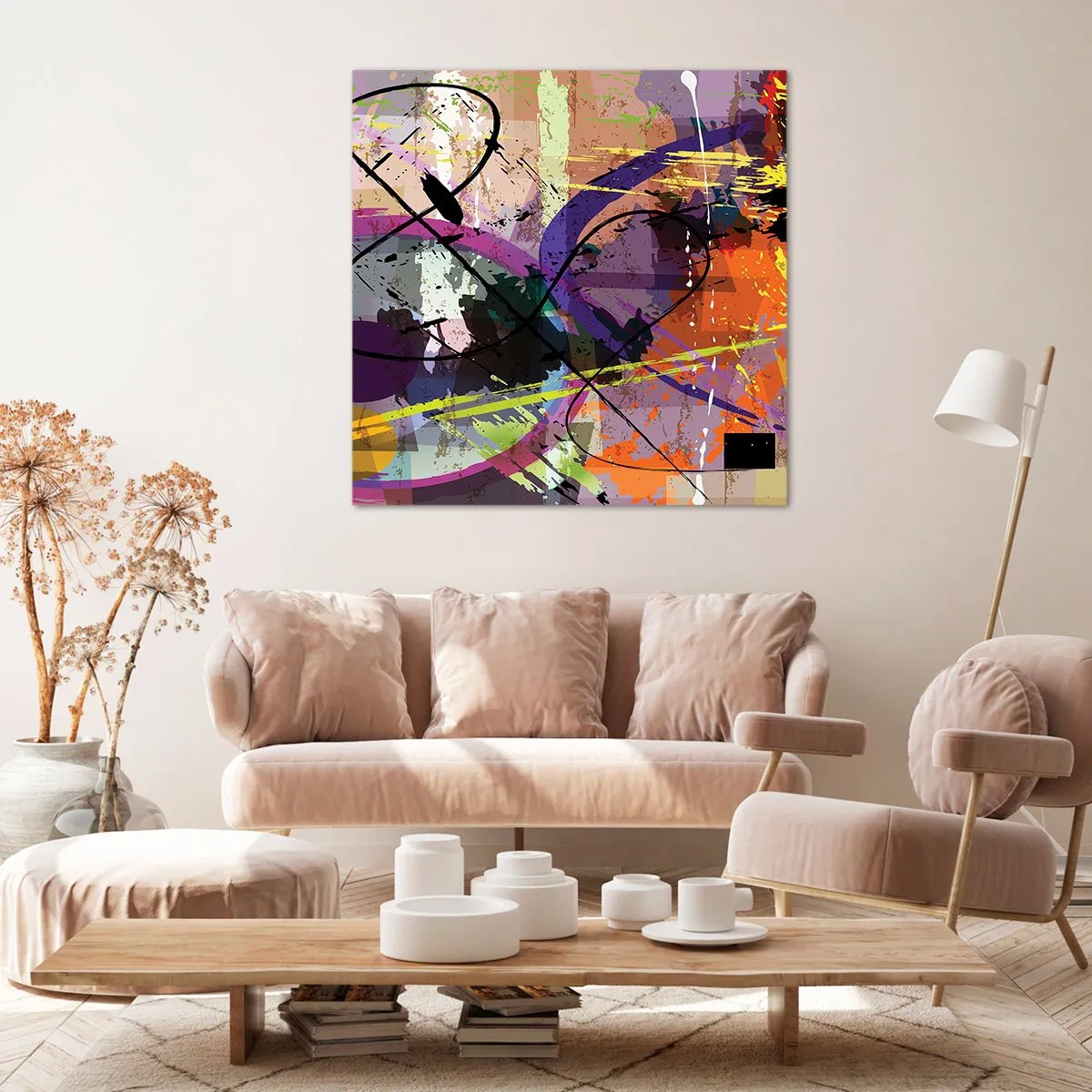 Bild auf Leinwand - Leinwandbild - Du kannst geradeaus oder umhergehen - 30x30 cm