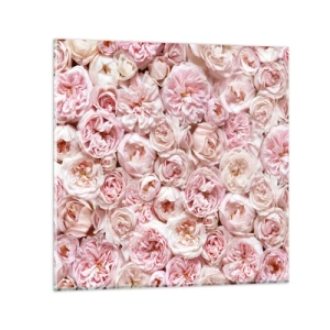 Glasbild - Bild auf glas - Auf Rosen gebettet - 30x30 cm