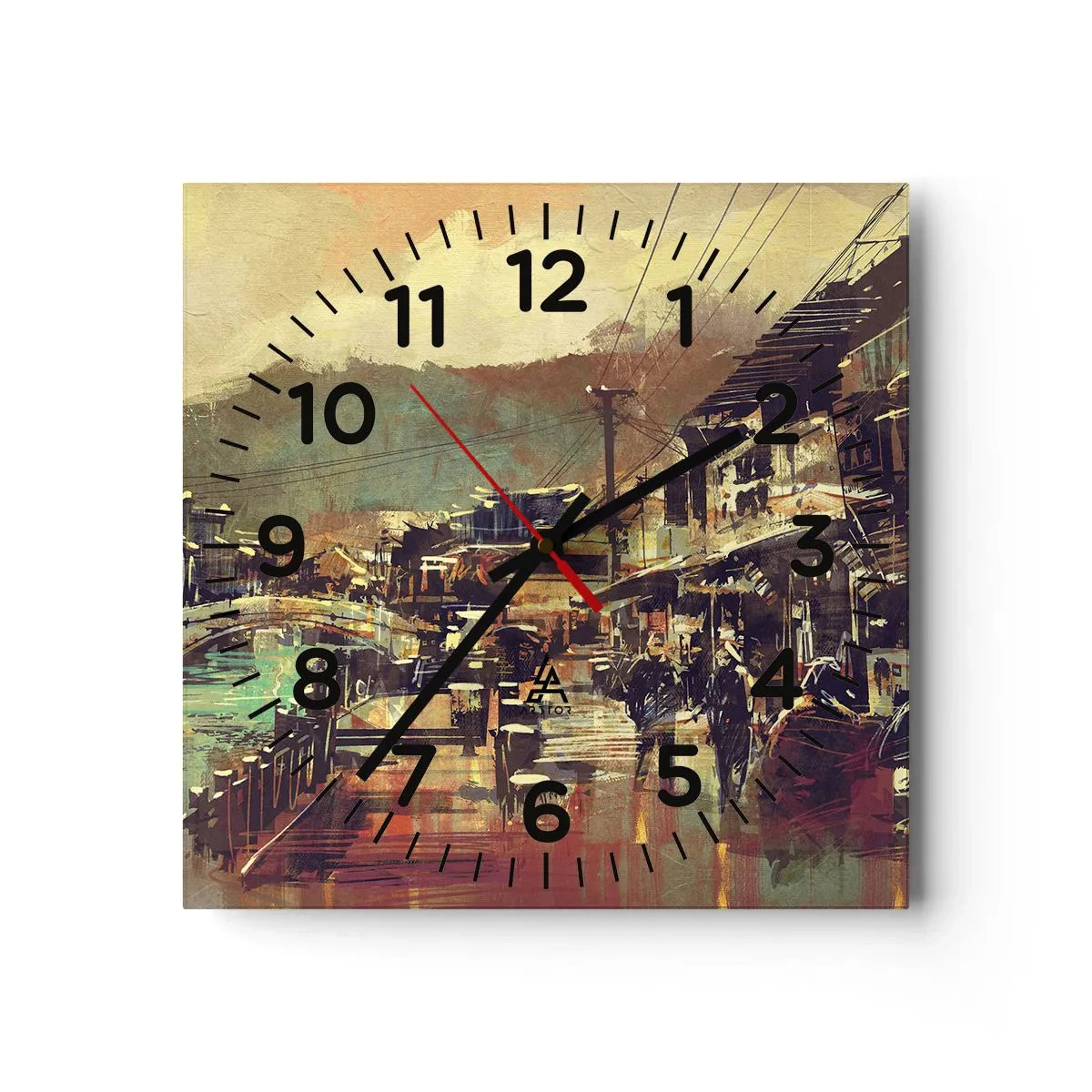 Wanduhr - Glasuhr - Das Leben als Reichtum an Grau - 30x30 cm