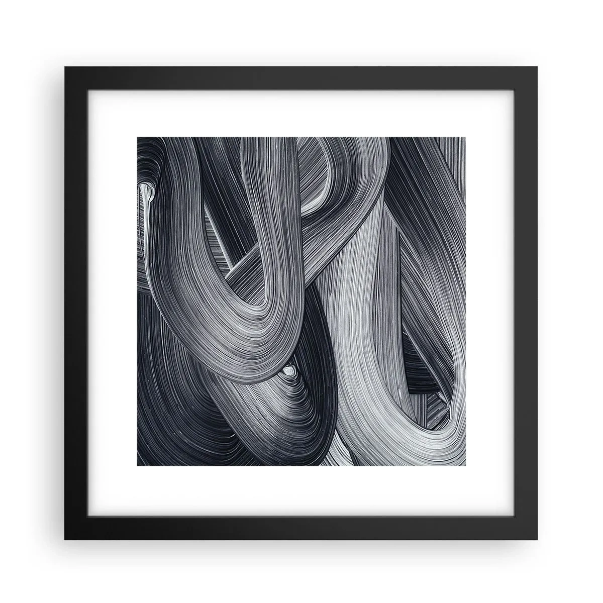 Poster in einem schwarzem Rahmen - Die Fließfähigkeit der Realität - 30x30 cm