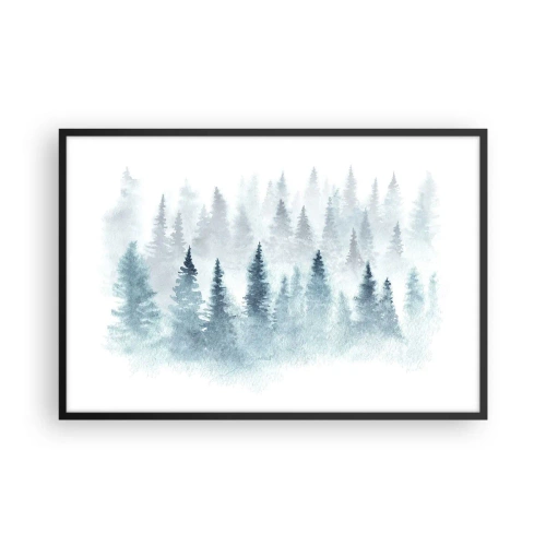Poster in einem schwarzem Rahmen - In Nebel gehüllt - 91x61 cm