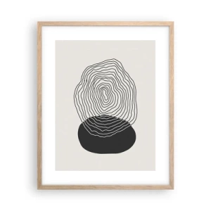 Poster in einem Rahmen aus heller Eiche - Dauer und Schwingung - 40x50 cm