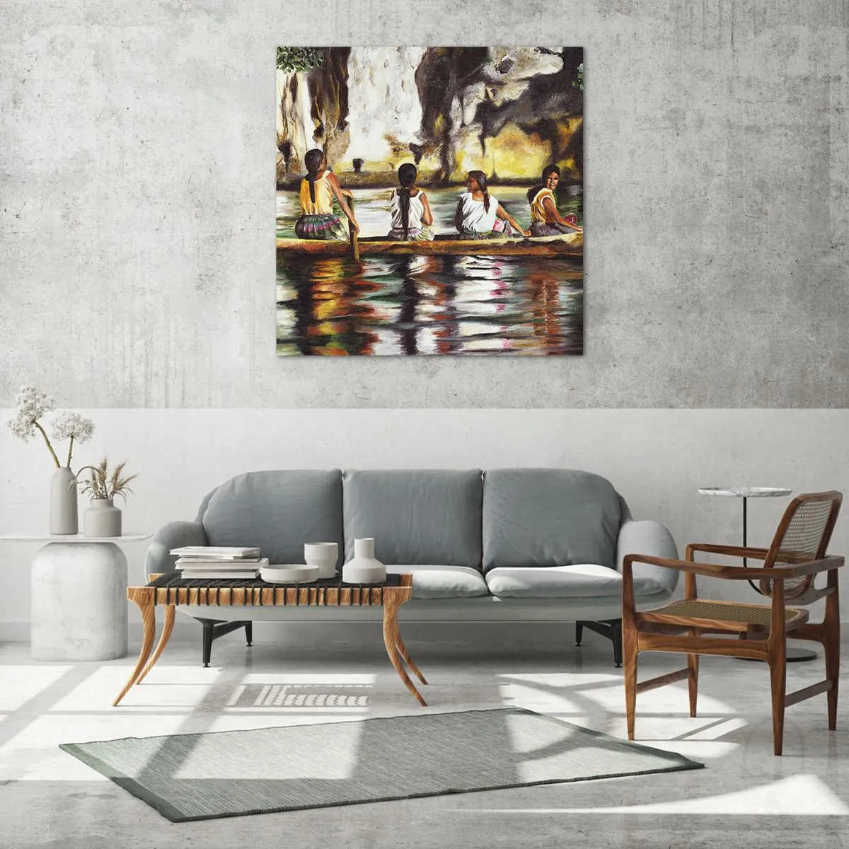 Glasbild - Bild auf glas - In einem polynesischen Paradies - 30x30 cm