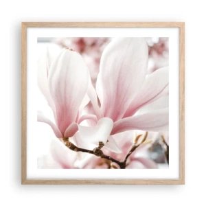 Poster in einem Rahmen aus heller Eiche - Eine Fülle von Zärtlichkeit - 50x50 cm