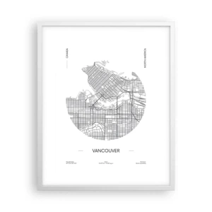 Poster in einem weißen Rahmen - Anatomie von Vacouver - 40x50 cm