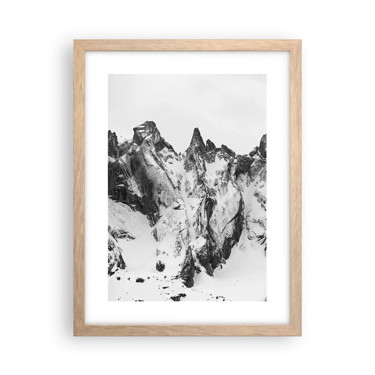 Poster in einem Rahmen aus heller Eiche - Gefährlicher Granitgrat - 30x40 cm