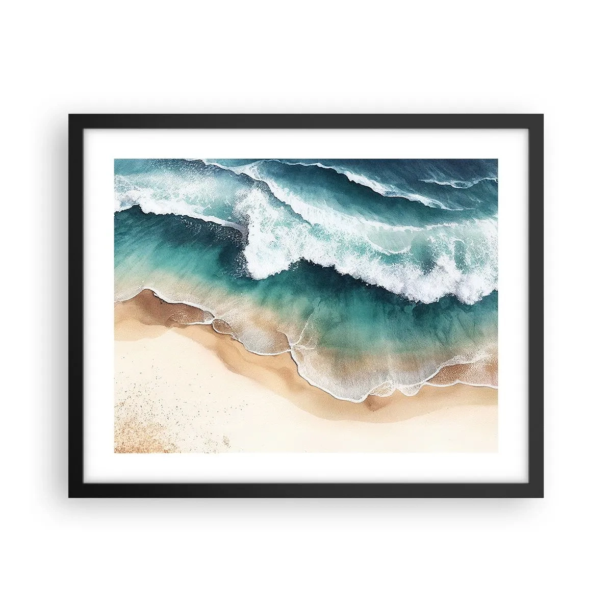 Poster in einem schwarzem Rahmen - Das ewige Treffen - 50x40 cm