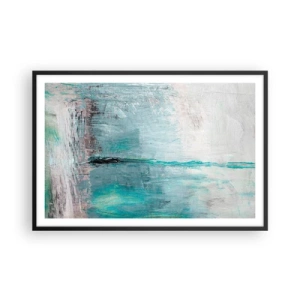 Poster in einem schwarzem Rahmen - Horizontal in Blau - 91x61 cm