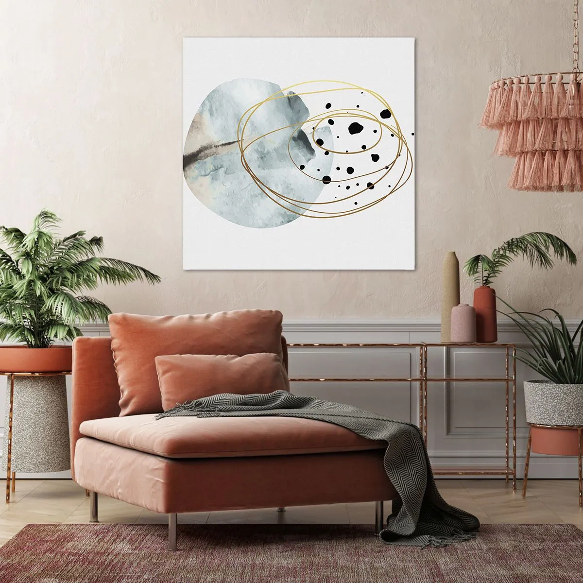 Bild auf Leinwand - Leinwandbild - Vom Weltraum umarmt - 60x60 cm