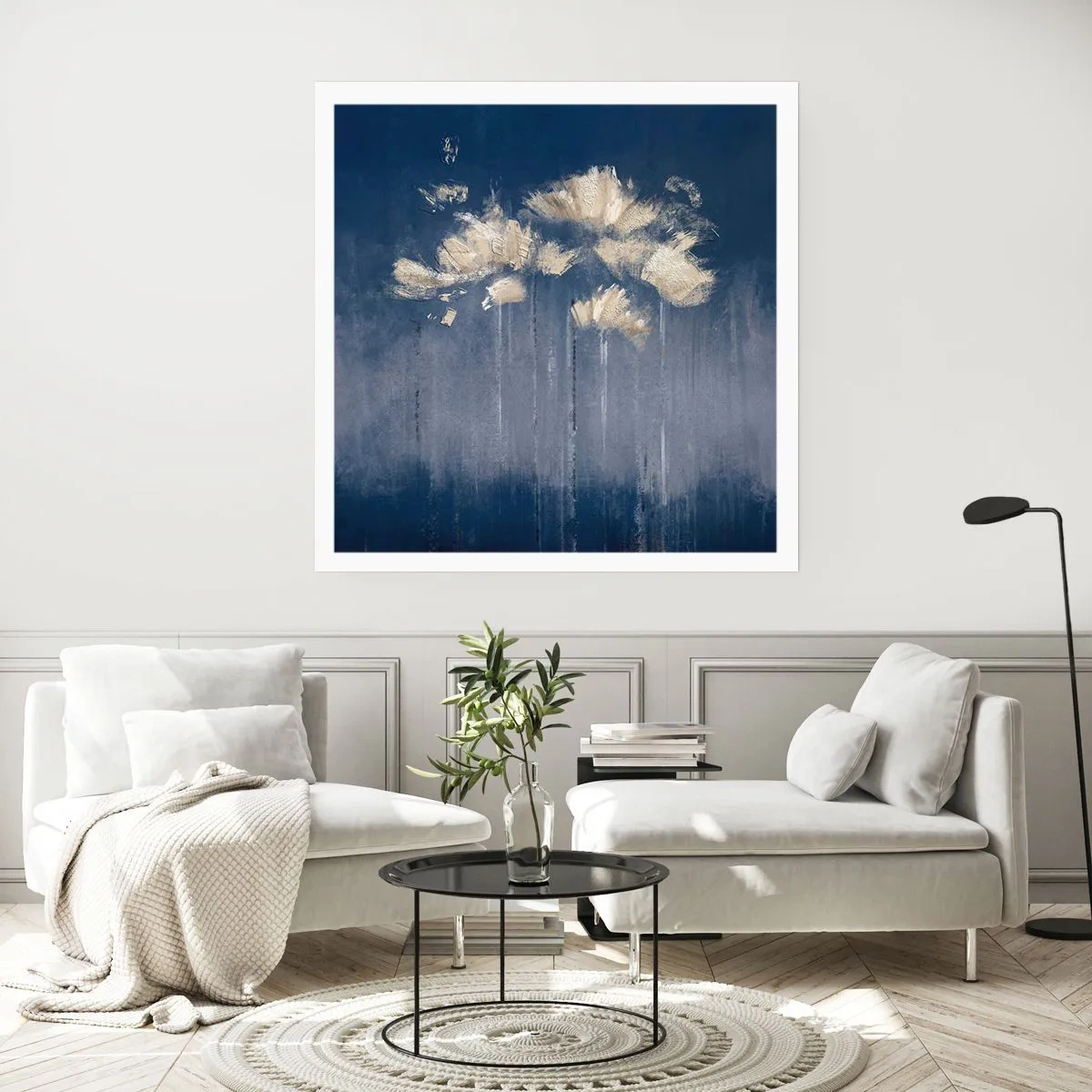 Poster - Wie Blütenblätter im Wind - 30x30 cm