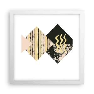 Poster in einem weißen Rahmen - Es ist nicht so einfach - 30x30 cm