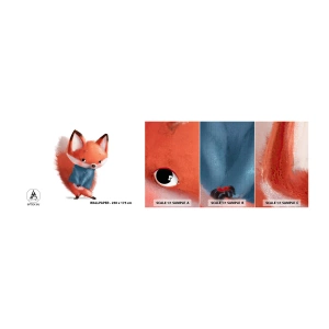 Fototapeten Muster Selbstklebend Deluxe Sticker - Steht mir das gut? - Für Kinder, Fuchs, Märchen - 100x30 cm