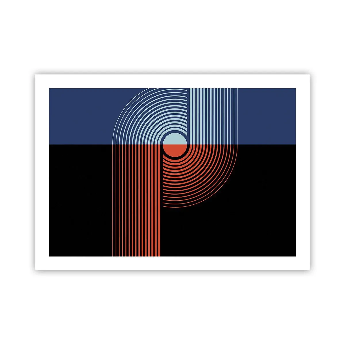Poster - In einer geometrischen Umarmung - 70x50 cm