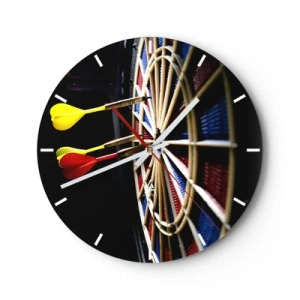 Wanduhr - Glasuhr - Auf den Punkt gebracht - 40x40 cm