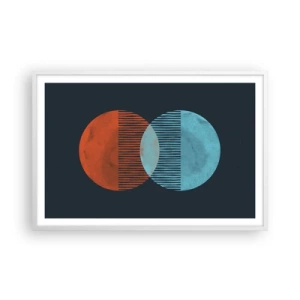 Poster in einem weißen Rahmen - Astronomische Fantasie - 91x61 cm