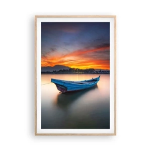 Poster in einem Rahmen aus heller Eiche - Eine gute Nacht kommt - 61x91 cm