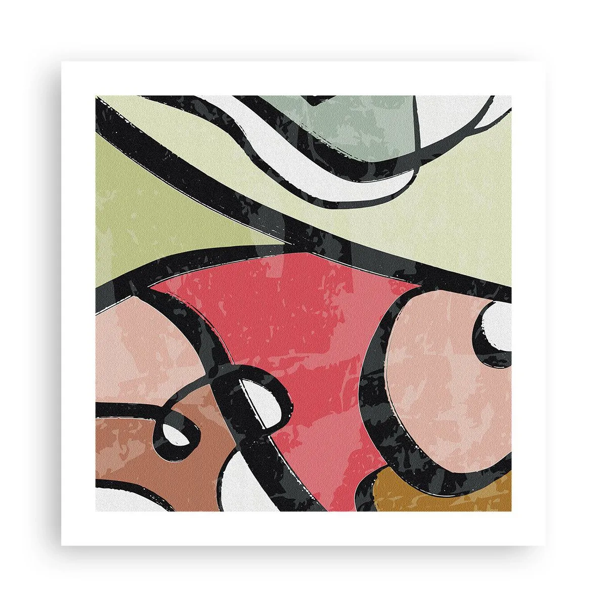 Poster - Pirouetten unter Farben - 50x50 cm