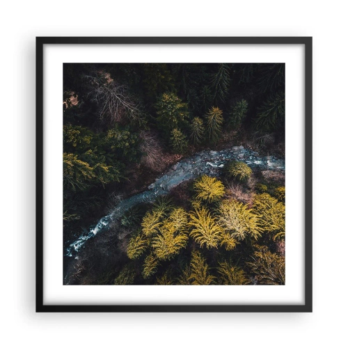 Poster in einem schwarzem Rahmen - Schnell und immer schneller - 50x50 cm