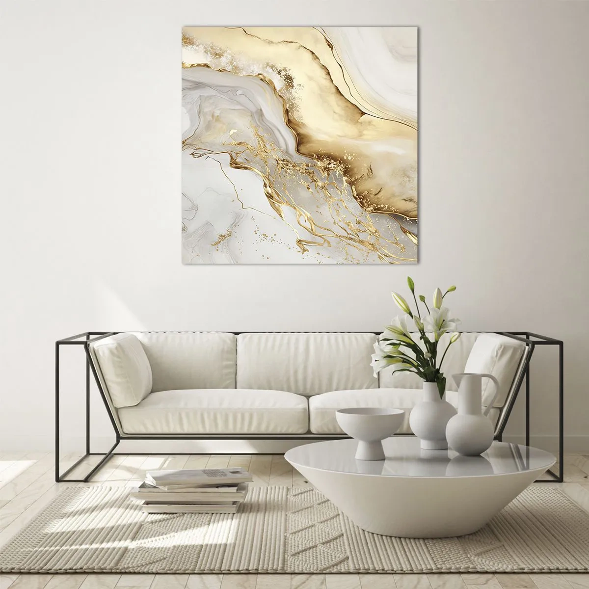 Glasbild - Bild auf glas - Abstraktion: Schönheit und Güte - 40x40 cm