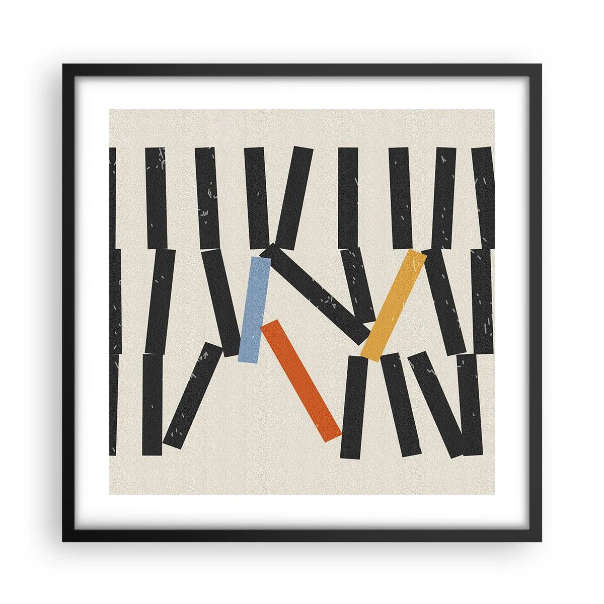 Poster in einem schwarzem Rahmen - Domino – Komposition - 50x50 cm