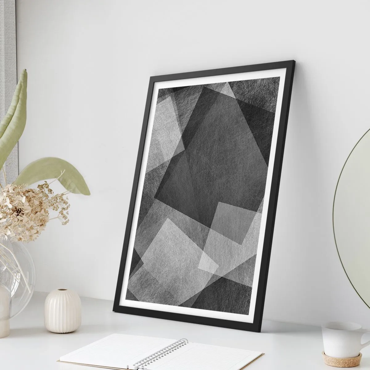 Poster in einem schwarzem Rahmen - Das ewige Symbol für Beständigkeit und Ordnung - 70x100 cm