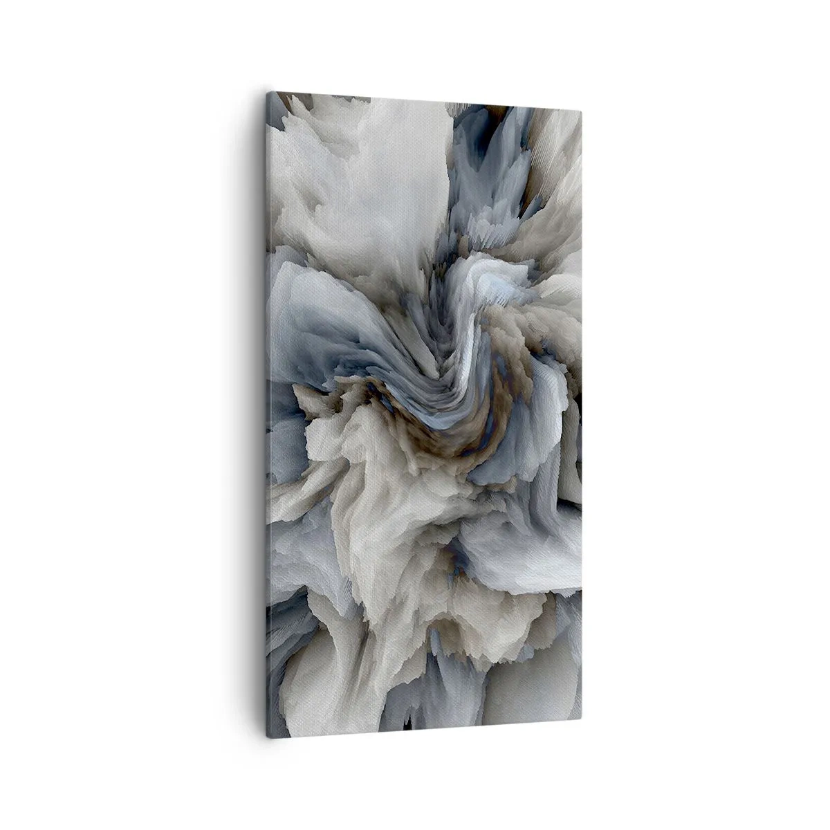 Bild auf Leinwand - Leinwandbild - Stein und Blume - 55x100 cm