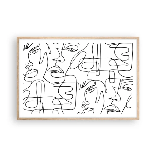 Poster in einem Rahmen aus heller Eiche - In verworrenen Gefühlen - 91x61 cm