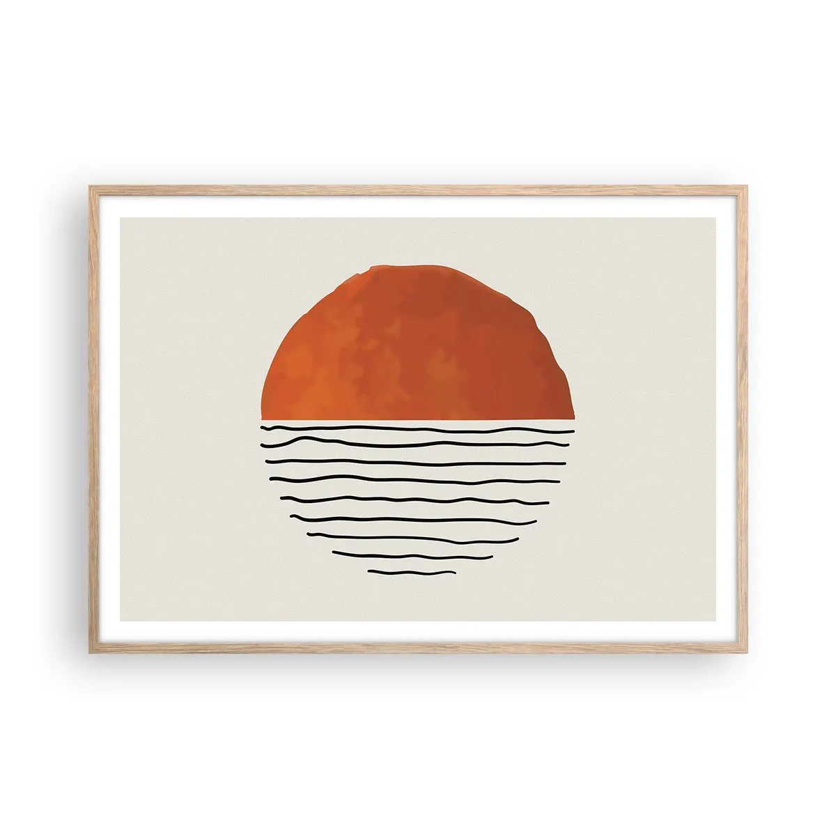 Poster in einem Rahmen aus heller Eiche - Im japanischen Klima - 100x70 cm