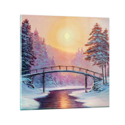 Glasbild - Bild auf glas - Vier Jahreszeiten - Winter - 30x30 cm