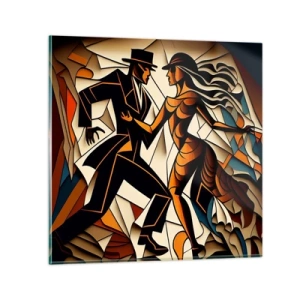 Glasbild - Bild auf glas - Tanz der Passion und Leidenschaft - 30x30 cm