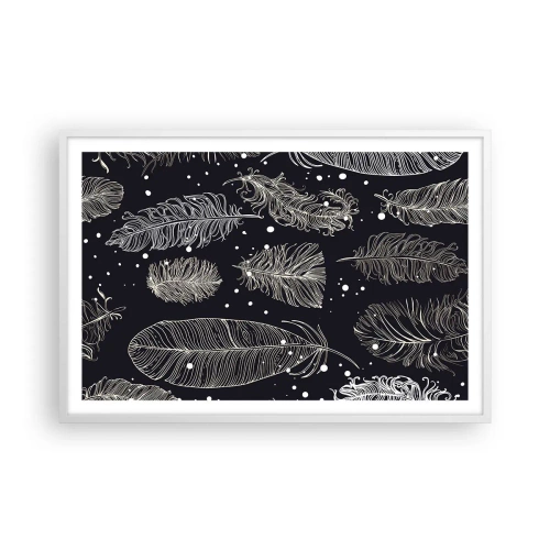 Poster in einem weißen Rahmen - Gefiederte Spitze - 91x61 cm