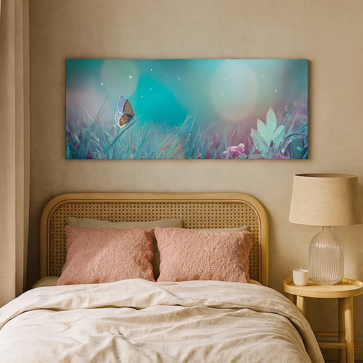 Bild auf Leinwand - Leinwandbild - Das geheime Leben der Wiese - 30x30 cm