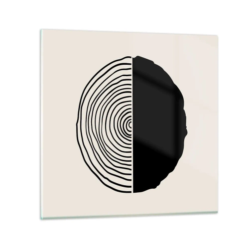 Glasbild - Bild auf glas - Halb und halb - 50x50 cm